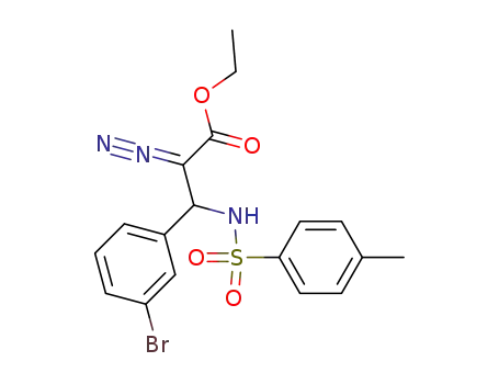 Benzenepropanoic acid,
3-bromo-a-diazo-b-[[(4-methylphenyl)sulfonyl]amino]-, ethyl ester