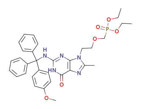 Phosphonic acid,
[[2-[1,6-dihydro-2-[[(4-methoxyphenyl)diphenylmethyl]amino]-8-methyl-6-
oxo-9H-purin-9-yl]ethoxy]methyl]-, diethyl ester