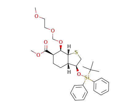(3S,3aS,6R,7R,7aR)-3-(tert-Butyl-diphenyl-silanyloxy)-7-(2-methoxy-ethoxymethoxy)-octahydro-benzo[b]thiophene-6-carboxylic acid methyl ester