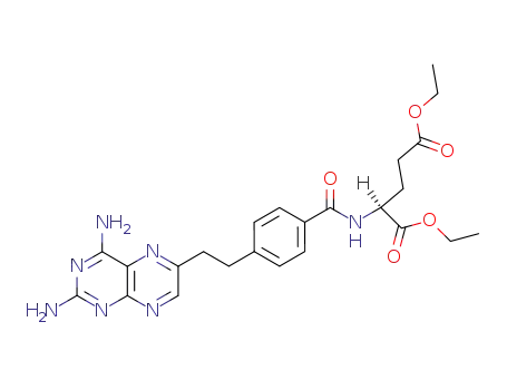 Molecular Structure of 80577-71-5 (L-Glutamic acid, N-[4-[2-(2,4-diamino-6-pteridinyl)ethyl]benzoyl]-, diethyl
ester)