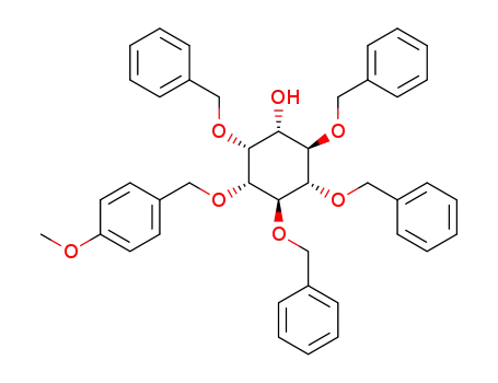 Molecular Structure of 141040-56-4 (D-myo-Inositol, 1-O-(4-methoxyphenyl)methyl-2,4,5,6-tetrakis-O-(phenylmethyl)-)