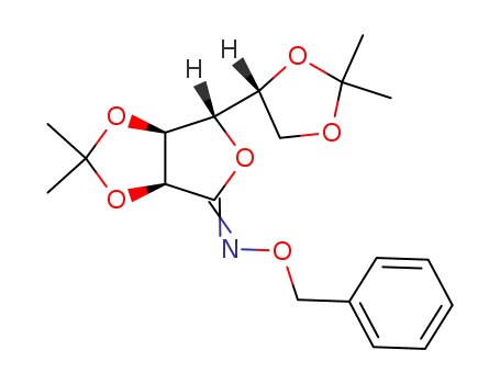 (3aS,6S,6aS)-6-((R)-2,2-Dimethyl-[1,3]dioxolan-4-yl)-2,2-dimethyl-dihydro-furo[3,4-d][1,3]dioxol-4-one O-benzyl-oxime