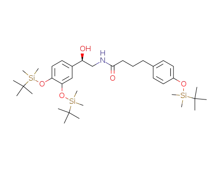<i>N</i>-{2-[3,4-bis-(<i>tert</i>-butyl-dimethyl-silanyloxy)-phenyl]-2-hydroxy-ethyl}-4-[4-(<i>tert</i>-butyl-dimethyl-silanyloxy)-phenyl]-butyramide
