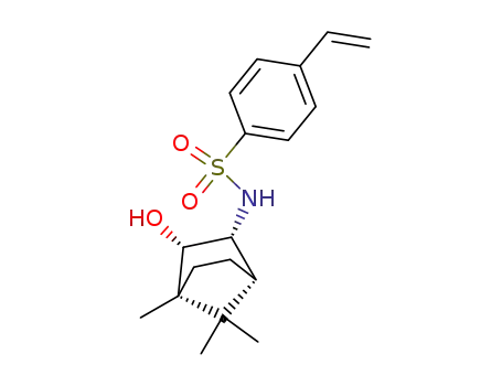 Molecular Structure of 193340-25-9 ((1R,2S,3R,4S)-3-(4-vinylbenzenesulfonyl)amino-1,7,7-trimethylbicyclo[2.2.1]heptan-2-ol)