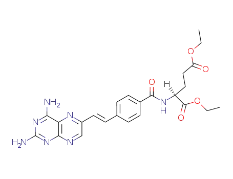 Molecular Structure of 72469-06-8 (diethyl N-{4-[2-(2,4-diaminopteridin-6-yl)ethenyl]benzoyl}glutamate)