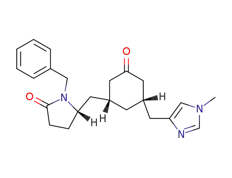 (5S,1'R,5'S)-5-<<3'-oxo-5'-<(1-methyl-1H-imidazol-4-yl)methyl>cyclohex-1'-yl>methyl>-1-(phenylethyl)-pyrrolidin-2-one