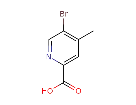 Molecular Structure of 886365-02-2 (5-Bromo-4-methyl-pyridine-2-carboxylic acid)