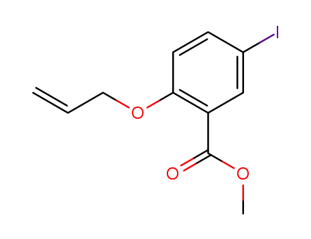Molecular Structure of 193882-70-1 (Benzoic acid, 5-iodo-2-(2-propenyloxy)-, methyl ester)