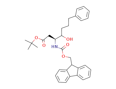 3-(9<i>H</i>-fluoren-9-ylmethoxycarbonylamino)-4-hydroxy-7-phenyl-heptanoic acid <i>tert</i>-butyl ester