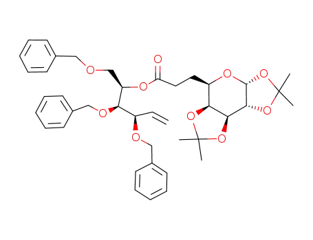 3,4,6-tri-O-benzyl-1,2-dideoxy-D-lyxo-hex-1-enyl (6,7-dideoxy-1,2:3,4-di-O-isopropylidene-α-D-galacto-octopyranosid)uronate