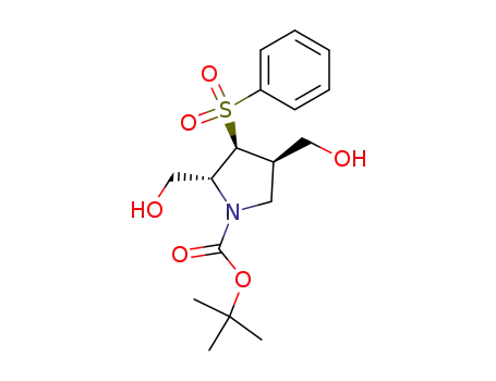 (2R,3S,4R)-3-Benzenesulfonyl-2,4-bis-hydroxymethyl-pyrrolidine-1-carboxylic acid tert-butyl ester
