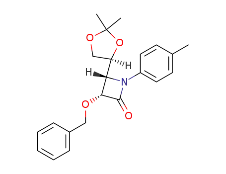 (3R,4S)-3-Benzyloxy-4-((S)-2,2-dimethyl-[1,3]dioxolan-4-yl)-1-p-tolyl-azetidin-2-one