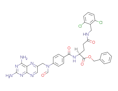 (10)N-formylaminopterin α-benzyl ester γ-(2,6-dichlorobenzylamide)