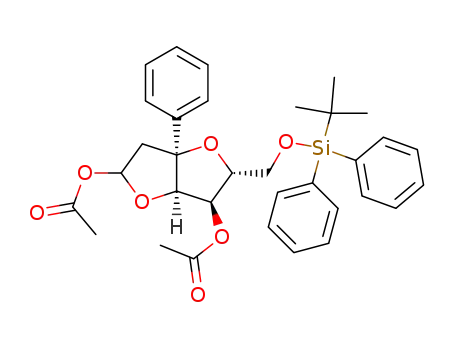(1R,3R,4R,5R,7RS)-1-phenyl-3-(tert-butyldiphenylsilyloxymethyl)-4,7-diacetoxy-2,6-dioxabicylco[3.3.0]octane