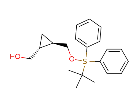 Molecular Structure of 154001-59-9 ((1R,2R)-2-<<(tert-Butyldiphenylsilyl)oxy>methyl>-1-(hydroxymethyl)cyclopropane)