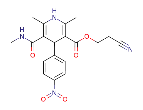 3-(2-cyanoethoxycarbonyl)-5-(N-methylcarboxamido)-1,4-dihydro-2,6-dimethyl-4-(4-nitrophenyl)pyridine