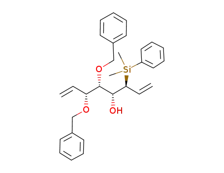 1,7-Octadien-4-ol, 3-(dimethylphenylsilyl)-5,6-bis(phenylmethoxy)-,
(3S,4R,5R,6R)-