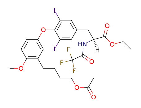 L-Tyrosine,
O-[3-[4-(acetyloxy)butyl]-4-methoxyphenyl]-3,5-diiodo-N-(trifluoroacetyl)-
, ethyl ester