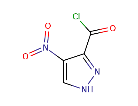 Molecular Structure of 518990-55-1 (1H-Pyrazole-3-carbonyl chloride, 4-nitro- (9CI))