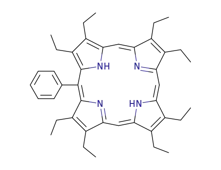 Molecular Structure of 60188-33-2 (2,3,7,8,12,13,17,18-octaethyl-5-phenylporphyrine)