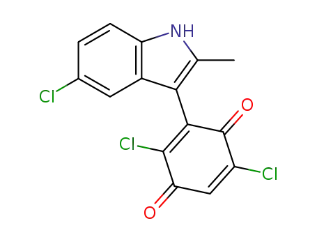 2,5-Cyclohexadiene-1,4-dione,
2,5-dichloro-3-(5-chloro-2-methyl-1H-indol-3-yl)-