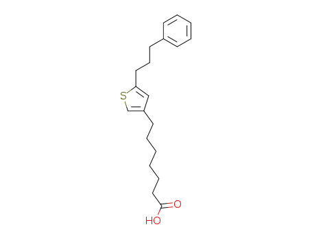Molecular Structure of 142422-48-8 (3-Thiopheneheptanoic acid, 5-(3-phenylpropyl)-)