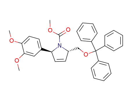(2S,5S)-2-(3,4-Dimethoxy-phenyl)-5-trityloxymethyl-2,5-dihydro-pyrrole-1-carboxylic acid methyl ester