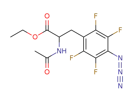 Molecular Structure of 479682-13-8 ((+/-)-2-acetylamino-3-(4-azido-2,3,5,6-tetrafluoro-phenyl)-propionic acid ethyl ester)