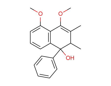 Molecular Structure of 398148-47-5 (1-Naphthalenol, 1,2-dihydro-4,5-dimethoxy-2,3-dimethyl-1-phenyl-)