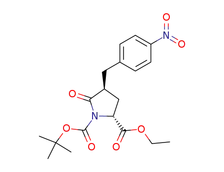 1,2-Pyrrolidinedicarboxylic acid, 4-[(4-nitrophenyl)methyl]-5-oxo-,
1-(1,1-dimethylethyl) 2-ethyl ester, (2R,4S)-