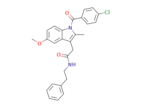 Molecular Structure of 261766-32-9 (N-(2-PHENYLETHYL)-INDOMETHACIN AMIDE)