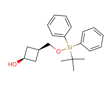 Molecular Structure of 141352-67-2 (Cyclobutanol, 3-[[[(1,1-dimethylethyl)diphenylsilyl]oxy]methyl]-, cis-)