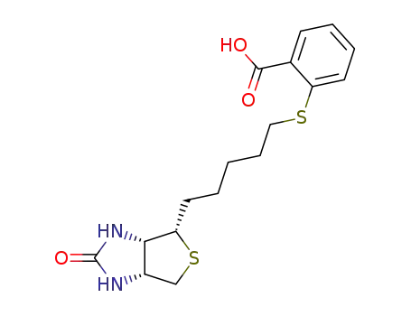 benzoic acid, 2-<<5-(hexahydro-2-oxo-1H-thieno<3,4-d>imidazol-4-yl)pentyl>thio>-, <3aS-(3aα,4β,6aα)>-