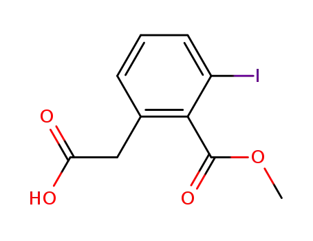 2-(methoxycarbonyl)-3-iodophenylacetic acid