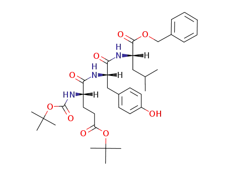 (S)-2-[(S)-2-((S)-4-tert-Butoxycarbonyl-2-tert-butoxycarbonylamino-butyrylamino)-3-(4-hydroxy-phenyl)-propionylamino]-4-methyl-pentanoic acid benzyl ester
