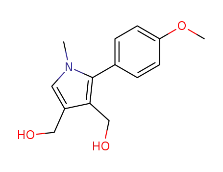 Molecular Structure of 104156-62-9 (1-methyl-2-(4-methoxyphenyl)-3,4-bis(hydroxymethyl)pyrrole)