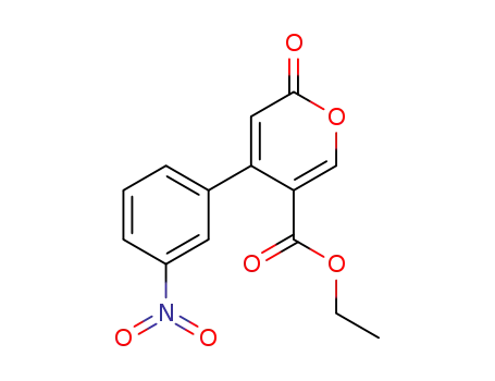 2H-Pyran-5-carboxylic acid, 4-(3-nitrophenyl)-2-oxo-, ethyl ester