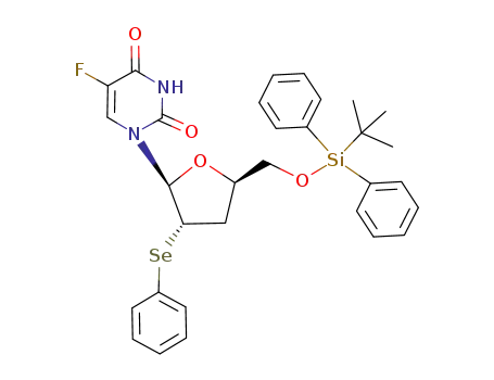 β-L-5'-O-(tert-butyldiphenylsilyl)-2',3'-dideoxy-5-fluoro-2'-(phenylselenenyl)uridine