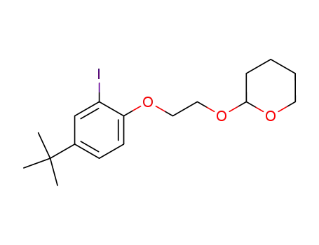 Molecular Structure of 196106-20-4 (1-[4-(tert-butyl)-2-iodophenoxy]-2-(tetrahydro-2H-2-pyranyloxy)ethane)