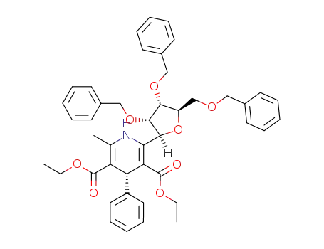 diethyl (4R)-2-(2',3',5'-tri-O-benzyl-β-D-ribofuranosyl)-6-methyl-4-phenyl-1,4-dihydropyridine-3,5-dicarboxylate