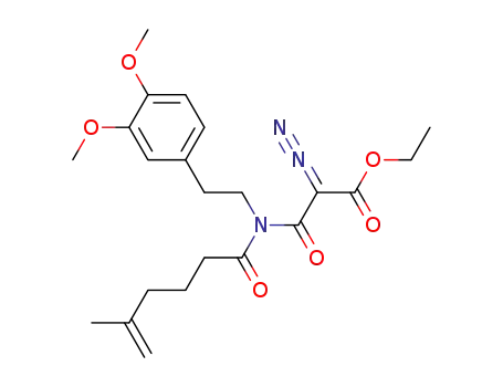 2-diazo-N-<2-(3,4-dimethoxyphenyl)ethyl>-N-(5-methylhex-5-enoyl)malonamic acid ethyl ester