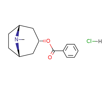 Molecular Structure of 55623-27-3 (ENDO-TROPACOCAINE (8-METHYL-8-AZABICYCLO[3.2.1]OCT-3-YL) BENZOATE HCL)