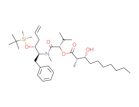 (2S,3R)-3-Hydroxy-2-methyl-decanoic acid (S)-1-{[(1S,2R)-1-benzyl-2-(tert-butyl-dimethyl-silanyloxy)-pent-4-enyl]-methyl-carbamoyl}-2-methyl-propyl ester