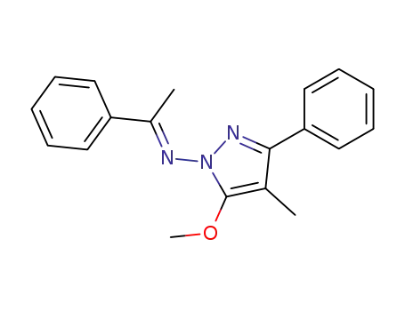 1H-Pyrazol-1-amine,
5-methoxy-4-methyl-3-phenyl-N-(1-phenylethylidene)-