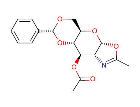 2-methyl-4,5-(3-O-acetyl-4,6-O-benzylidene-1,2-dideoxy-α-D-glucopyrano)[2,1-d]-2-oxazoline