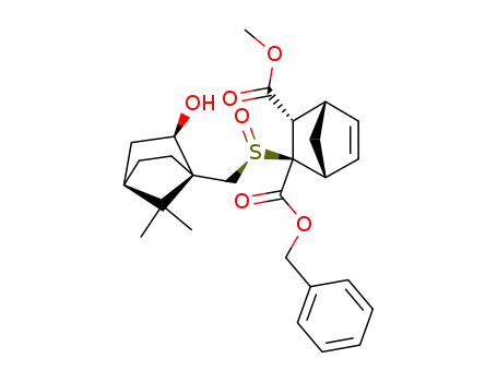 (-)-(1R,R<sub>S</sub>)-2-benzyl 3-methyl 2-exo-(<(1S,2R,4R)-2-hydroxy-7,7-dimethylbicyclo<2.2.1>heptan-1-yl>methylsulphinyl)bicyclo<2.2.1>hept-5-ene-2-endo,3-endo-dicarboxylate