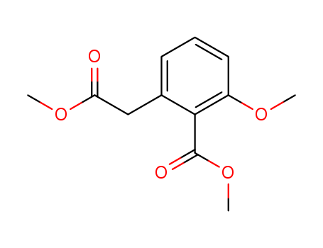 Benzeneacetic acid, 3-methoxy-2-(methoxycarbonyl)-, methyl ester