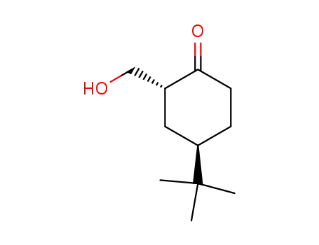 Cyclohexanone, 4-(1,1-dimethylethyl)-2-(hydroxymethyl)-, trans-