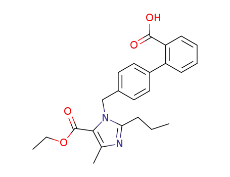 Molecular Structure of 172876-10-7 (ethyl 1-<(2'-carboxybiphenyl-4-yl)methyl>-4-methyl-2-propylimidazole-5-carboxylate)