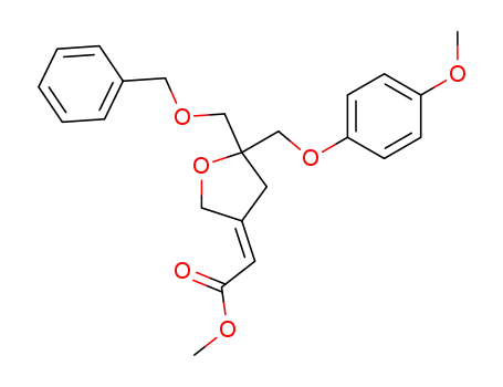 (Z)-methyl 2-{4-{[(4-methoxyphenyl)methoxy]methyl}-4-[(phenylmethoxy)methyl]-3-oxolanylidene}acetate